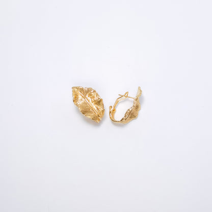 Vintage Gold Leaf Brushed Ear Buckle