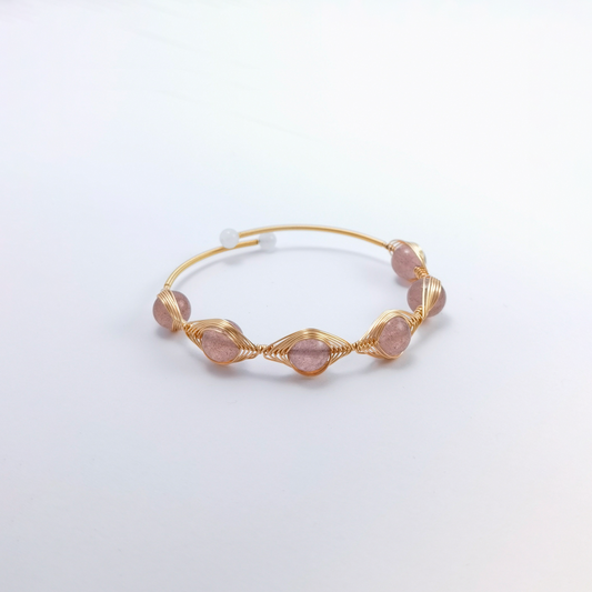 Pink Strawberry Crystal Bracelet