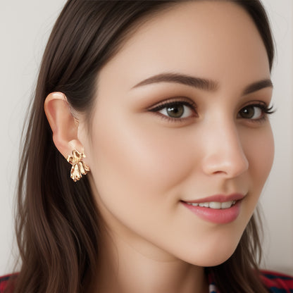 Irregular flower shape earrings