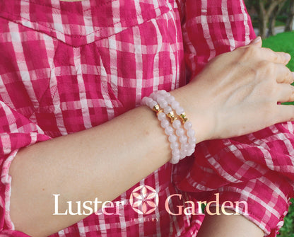 6MM Rose Quartz Crystal Healing Bracelet