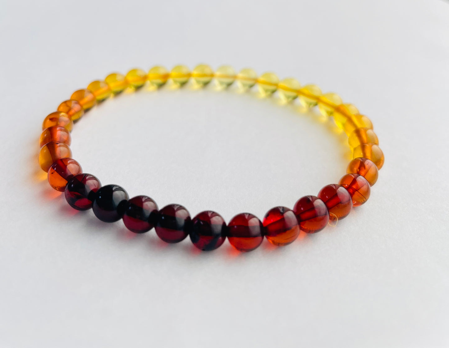 6MM Amber Gradient Healing Bracelet