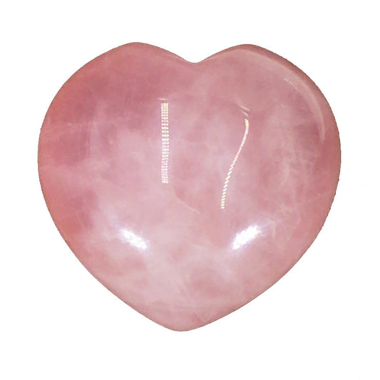 Heart Shaped Clear Pink Crystal Rose Quartz 3CM