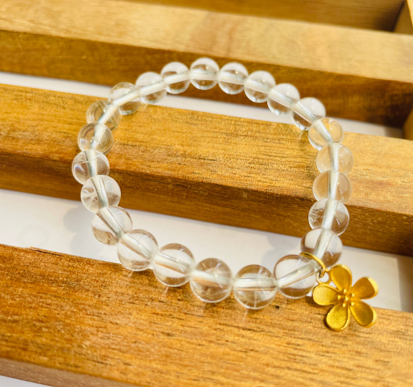 White Crystal White Quartz Energy Bracelet 6MM