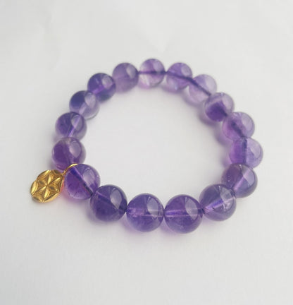 Amethyst Gemstone Energy Bracelet  10MM