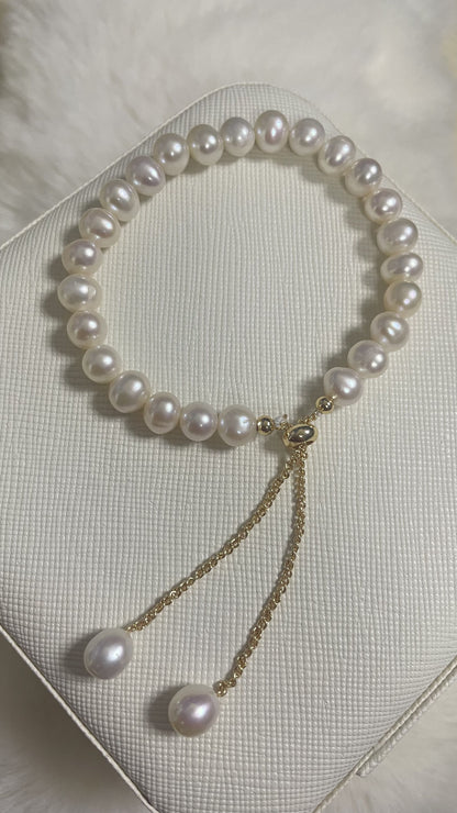 Freshwater Pearl Beaded Charm Bracelet