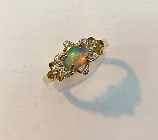 OCTOBER_Opal Healing Birthstone Sterling Silver Ring