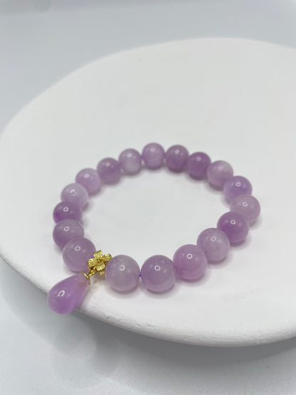 Amethyst Lithium Faience Crystal Energy Bracelet Prom Jewelry