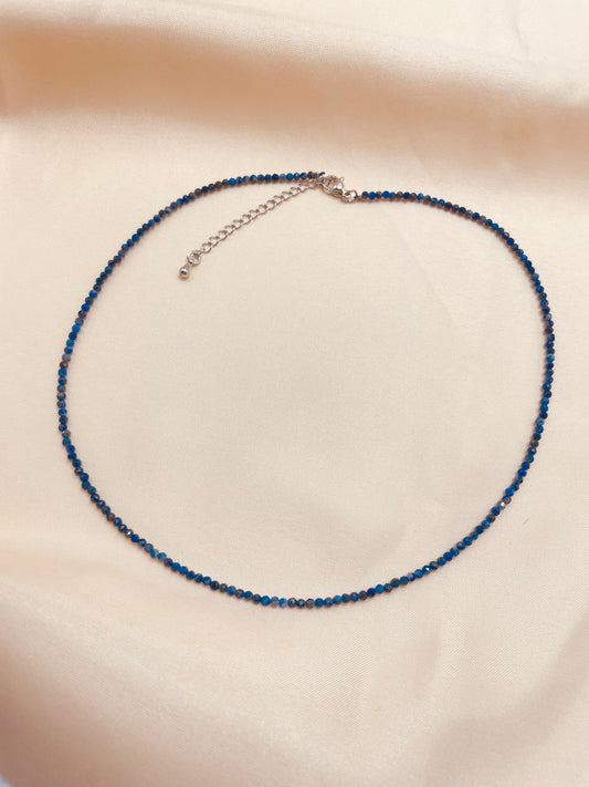 2MM Lapis Lazuli Charm Choker Necklace