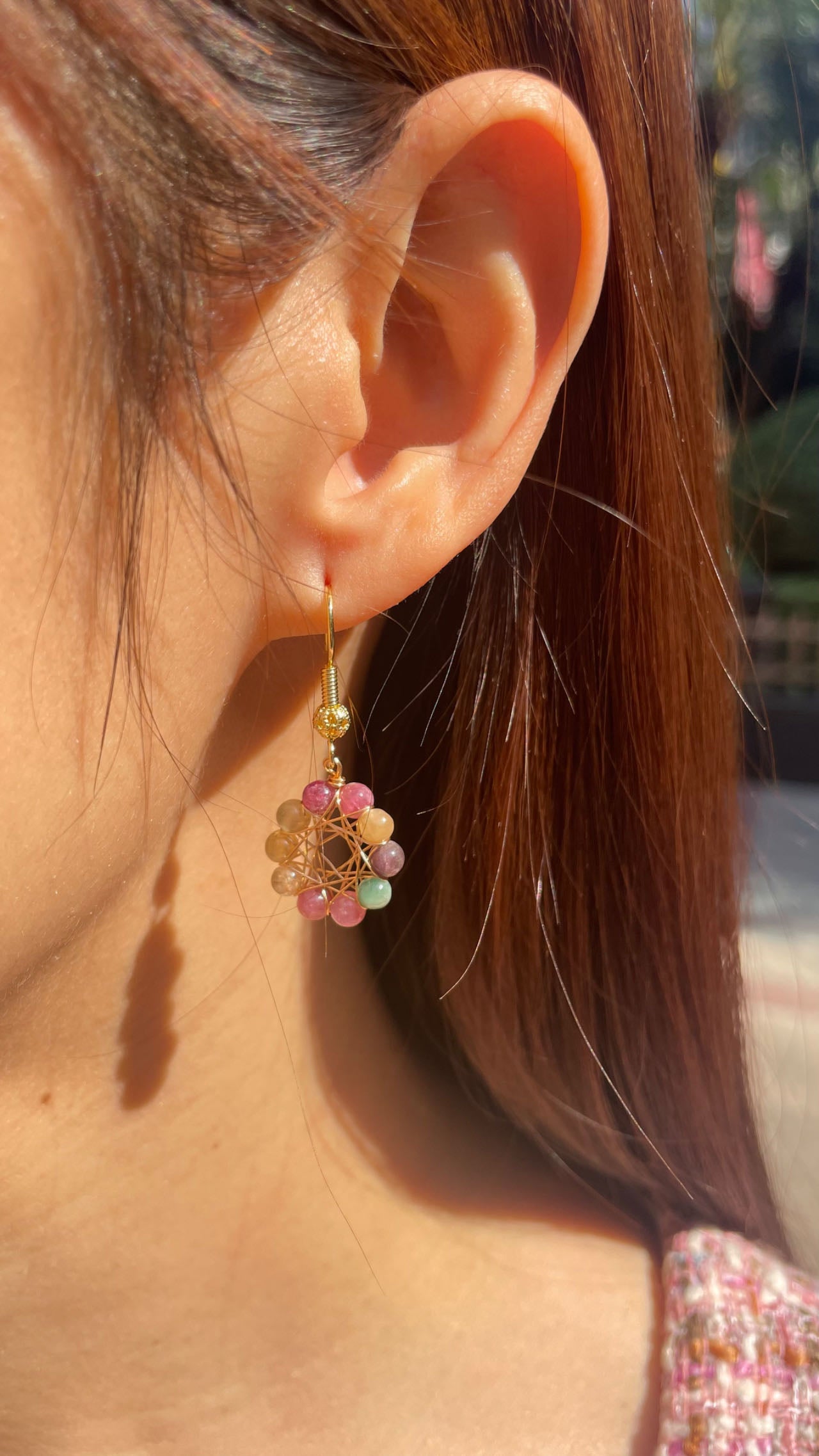 Rainbow Gemstone Drop Earrings