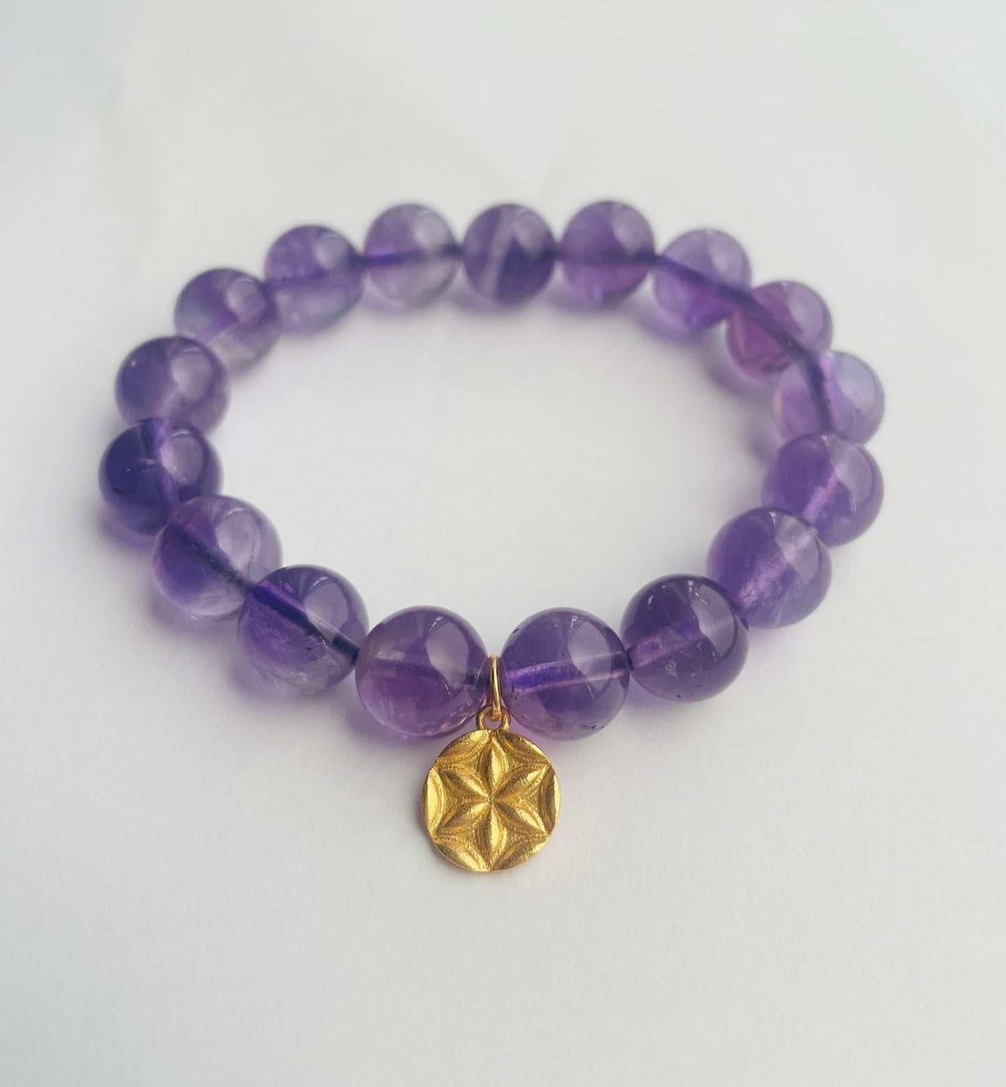 Amethyst Gemstone Energy Bracelet  10MM