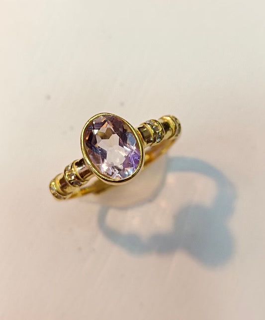 Lavender Purple Amethyst Energy Ring