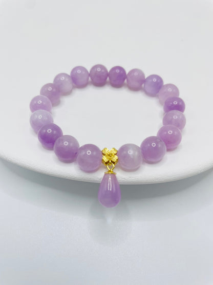 Amethyst Lithium Faience Crystal Energy Bracelet Prom Jewelry