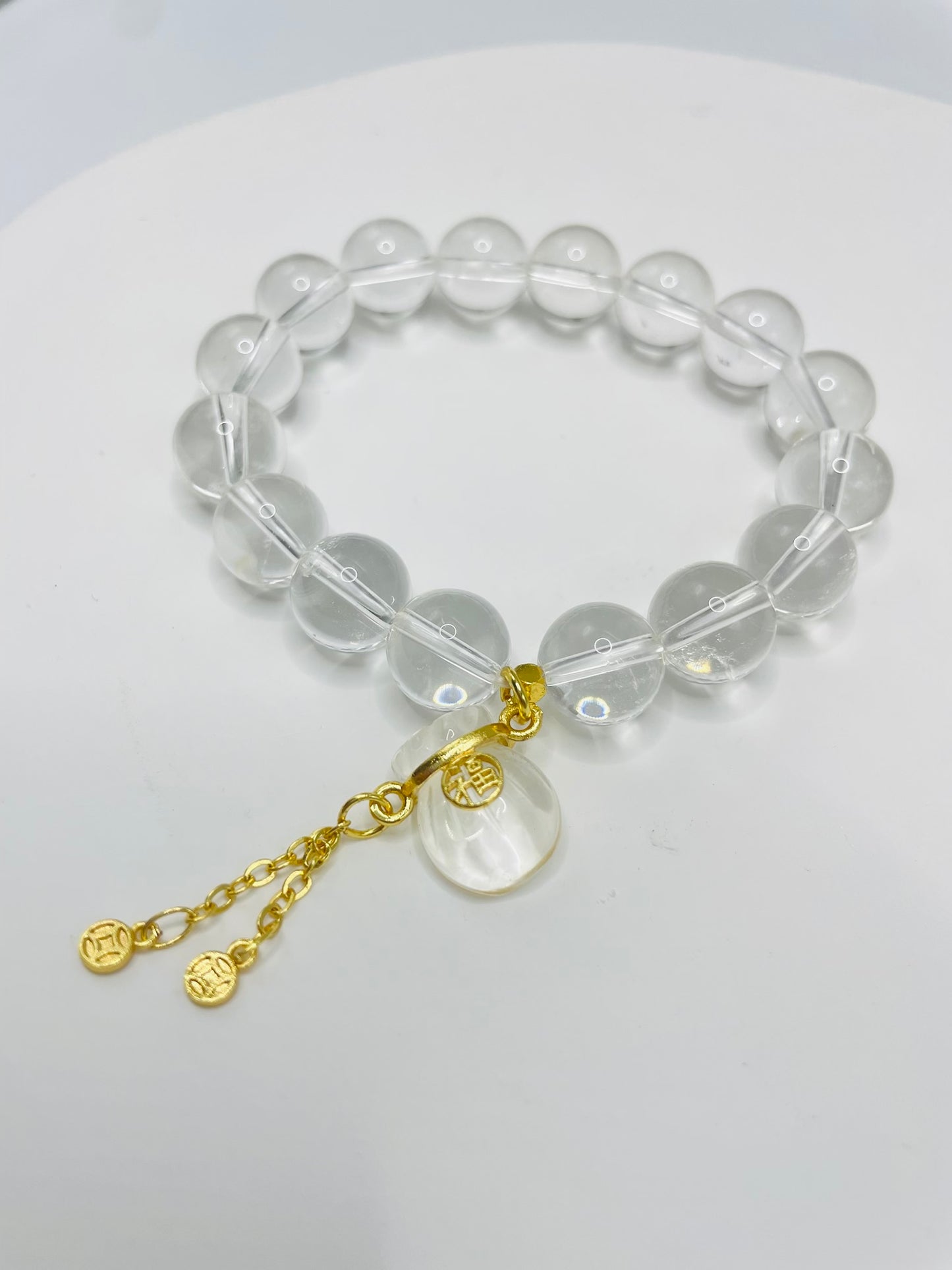 White Crystal Energy Healing Bracelet 10MM Gemstone Meaning Handmake Bracelet