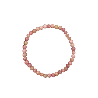 Rhodochrosite Energy Bracelet 4MM Gemstone Meaning Handmake Bracelet