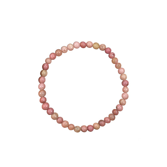 Rhodochrosite Energy Bracelet 4MM Gemstone Meaning Handmake Bracelet