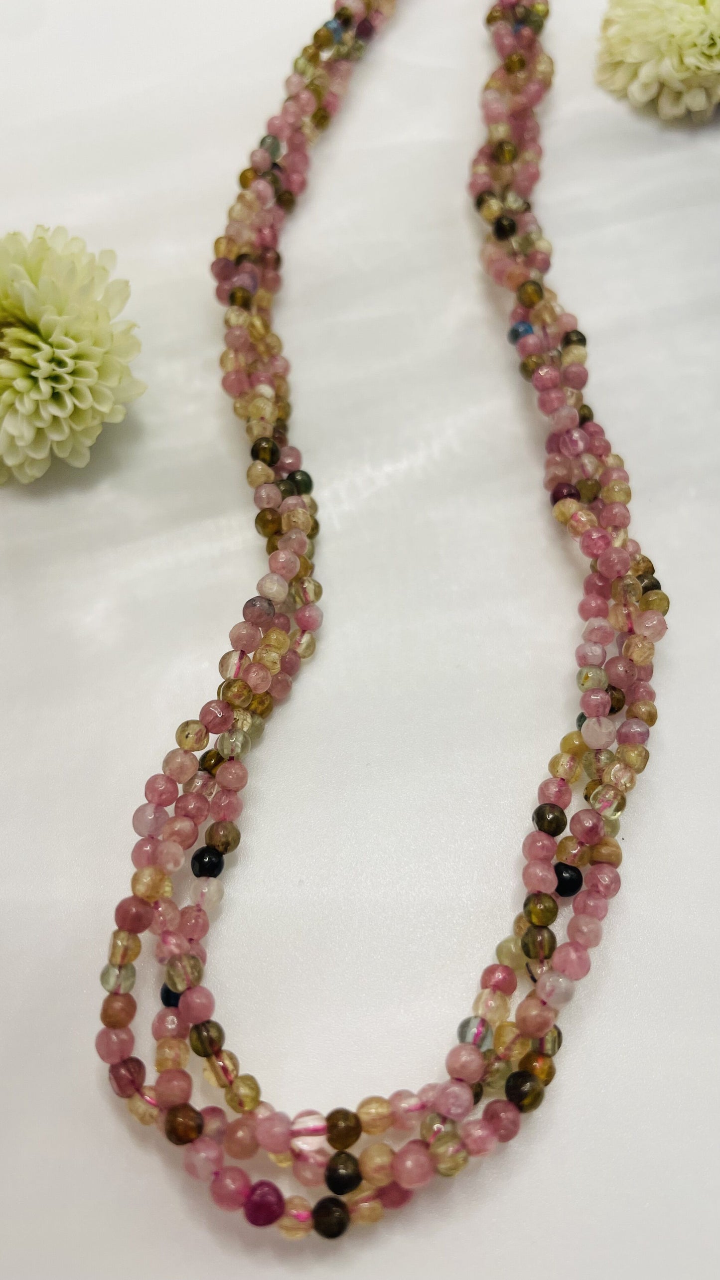 3 Layers Rainbow Tourmaline Energy Necklace