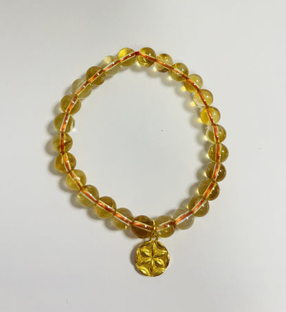 Citrine Gemstone Energy Bracelet 6MM