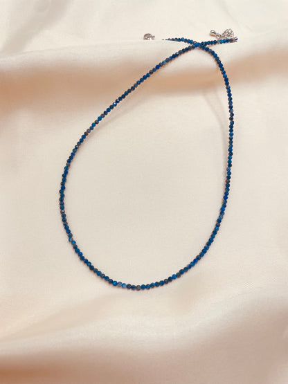 2MM Lapis Lazuli Charm Choker Necklace