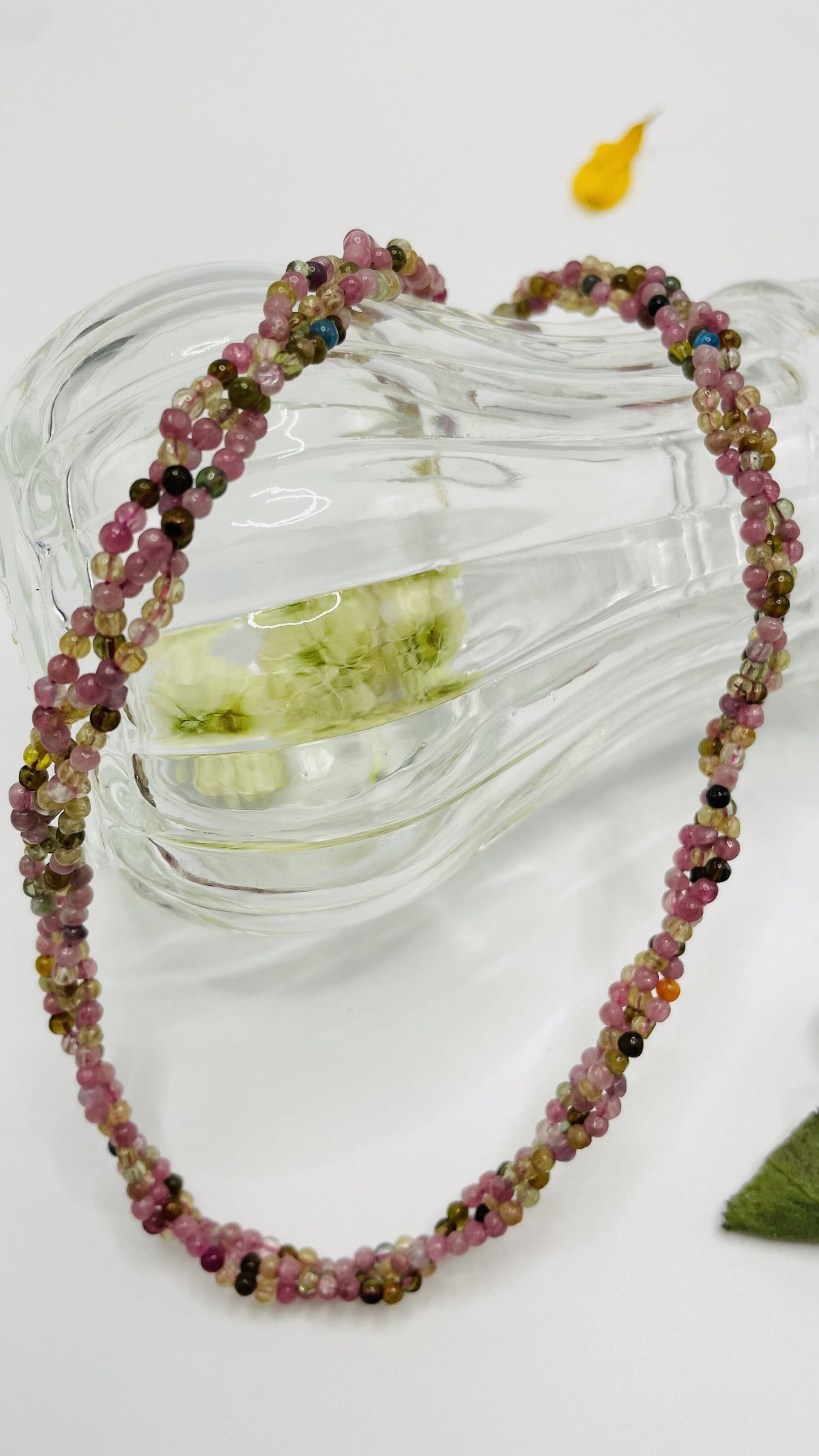 3 Layers Rainbow Tourmaline Energy Necklace