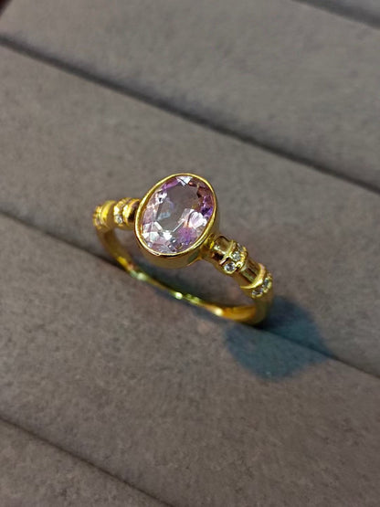 Lavender Purple Amethyst Energy Ring