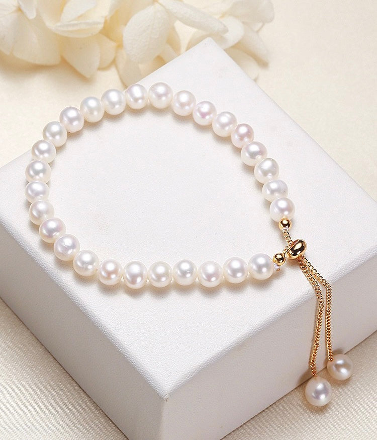 Freshwater Pearl Beaded Charm Bracelet