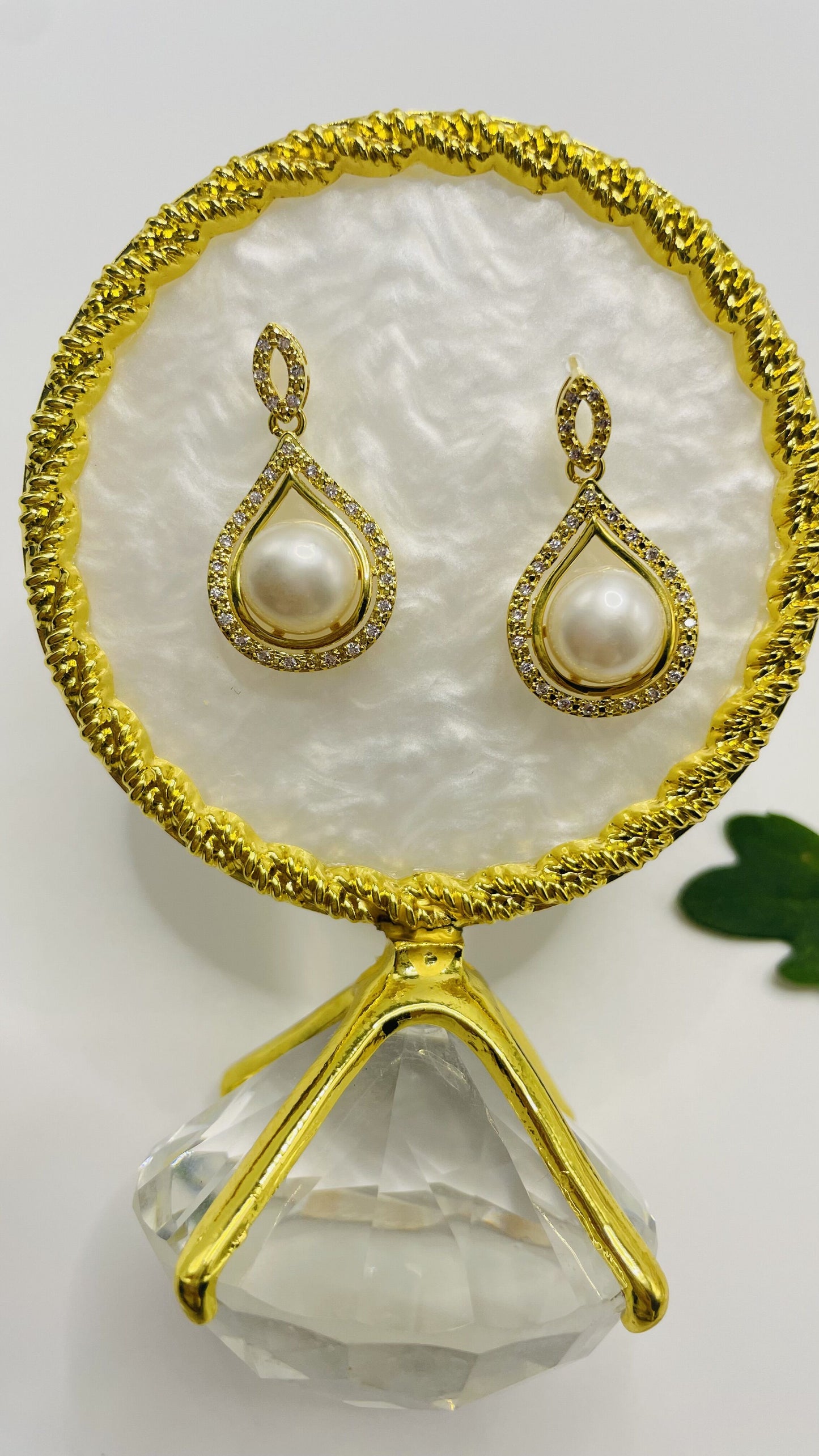 French Vintage Freshwater Pearl Earrings