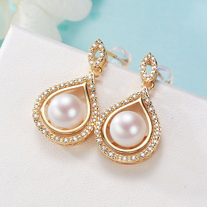 French Vintage Freshwater Pearl Earrings