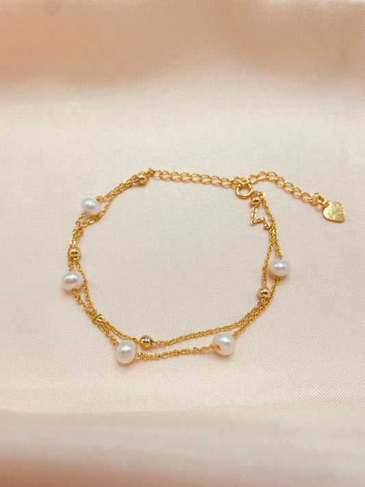 Freshwater Pearl  Beaded Layed Bracelet