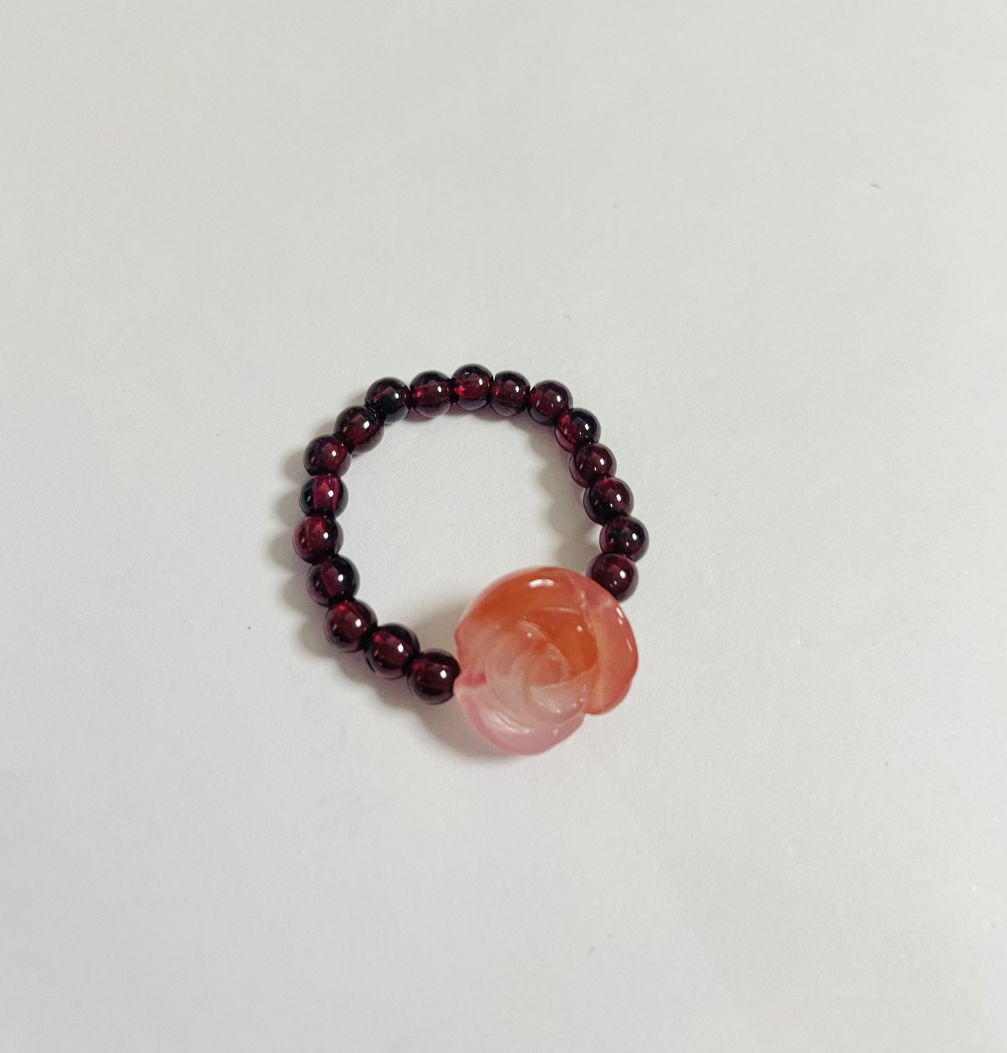 Garnet Gemstone Energy Ring