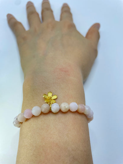 Love Peach Blossom Pink Opal Energy Bracelet 6MM