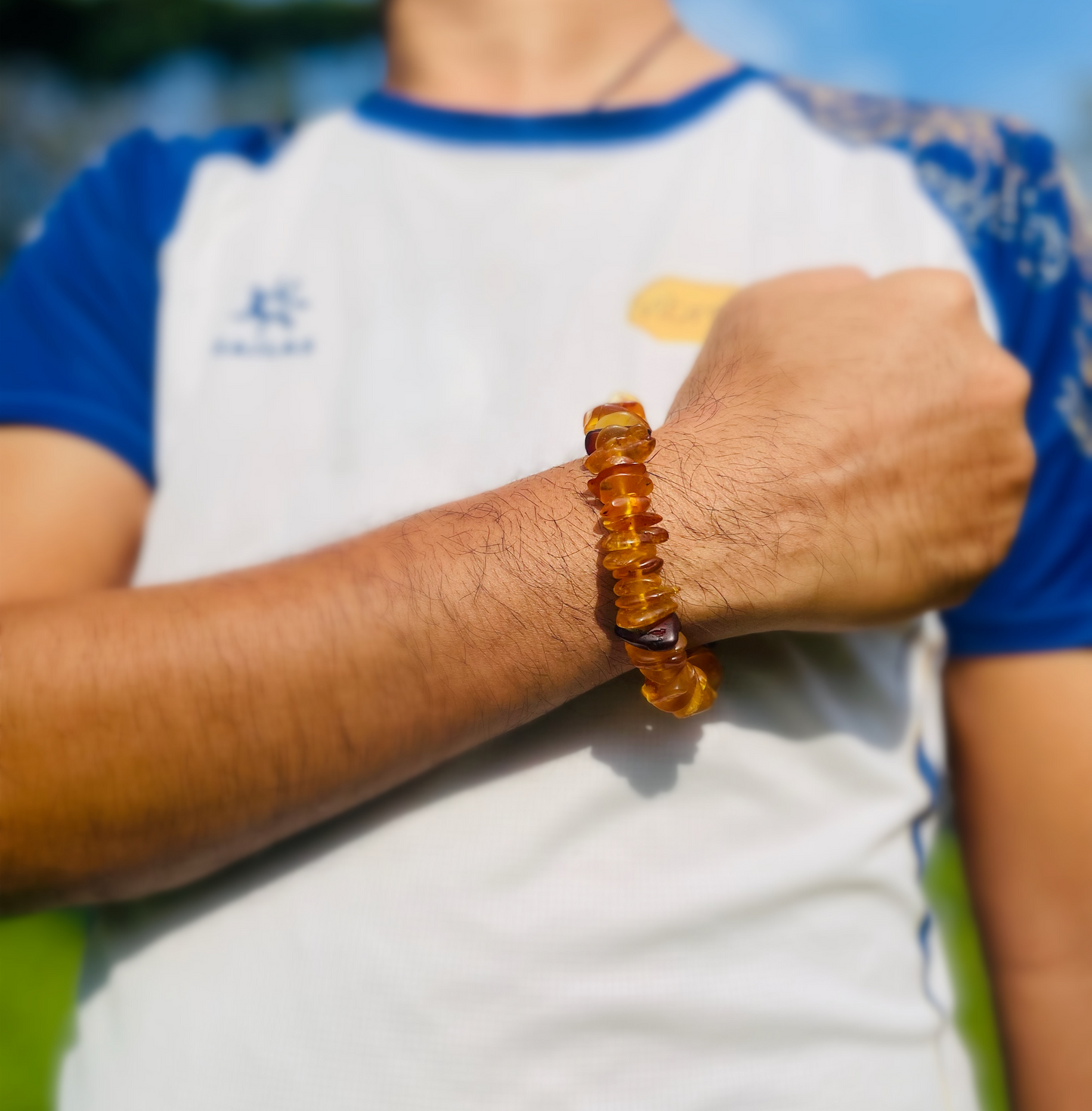 Irregular Amber Energy Healing Bracelet